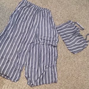 Co ord- crop top and palazzo crop pant